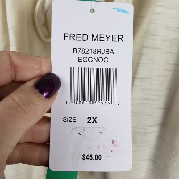 Thread & Clover Plus Size 2X Babydoll Tank Cream Crochet Lace Ethereal Angelcore - Picture 7 of 9